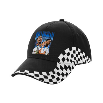 Jude Bellingham, Adult Ultimate BLACK RACING Cap, (100% COTTON DRILL, ADULT, UNISEX, ONE SIZE)