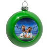 Green Christmas tree ornament bauble 8cm