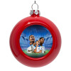 Red Christmas tree ornament bauble 8cm