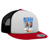 Καπέλο Ενηλίκων Foam Flat Snapback με Δίχτυ Κόκκινο-Λευκό-Μαύρο (POLYESTER, ΕΝΗΛΙΚΩΝ, UNISEX, ONE SIZE)