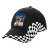 Adult Ultimate BLACK RACING Cap, (100% COTTON DRILL, ADULT, UNISEX, ONE SIZE)