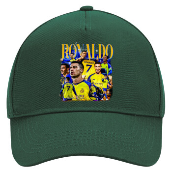 Cristiano Ronaldo Al Nassr, Adult Ultimate Hat GREEN, (100% COTTON DRILL, ADULT, UNISEX, ONE SIZE)