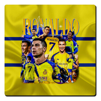 Cristiano Ronaldo Al Nassr, Τετράγωνο μαγνητάκι ξύλινο 6x6cm