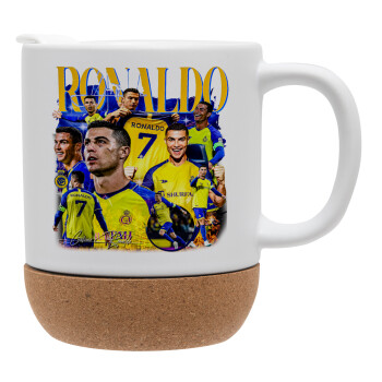 Cristiano Ronaldo Al Nassr, Ceramic coffee mug Cork (MAT), 330ml (1pcs)