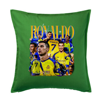 Cristiano Ronaldo Al Nassr, Sofa cushion Green 50x50cm includes filling