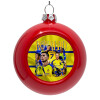 Red Christmas tree ornament bauble 8cm