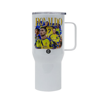 Cristiano Ronaldo Al Nassr, Mega Stainless steel Tumbler with lid, double wall 750L