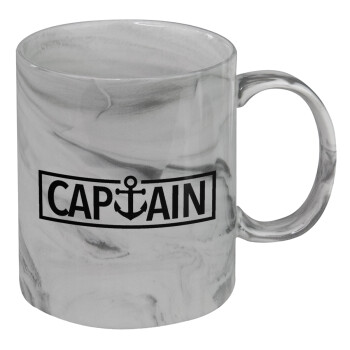 CAPTAIN, Mug ceramic marble style, 330ml