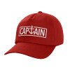 Children's Baseball Cap, 100% Cotton Twill, Red (COTTON, CHILDREN'S, UNISEX, ONE SIZE)