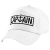 Children's Baseball Cap, 100% Cotton Twill, White (COTTON, CHILDREN'S, UNISEX, ONE SIZE)