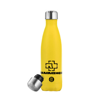 Rammstein, Yellow Stainless Steel Metallic Thermos, double-walled, 500ml