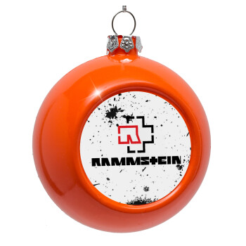 Rammstein, Orange Christmas tree ornament bauble 8cm