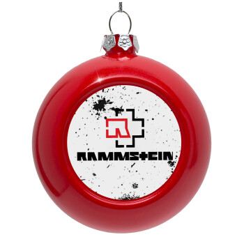 Rammstein, Red Christmas tree ornament bauble 8cm