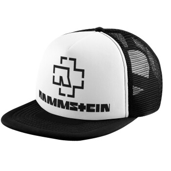 Rammstein, Καπέλο παιδικό Soft Trucker με Δίχτυ ΜΑΥΡΟ/ΛΕΥΚΟ (POLYESTER, ΠΑΙΔΙΚΟ, ONE SIZE)