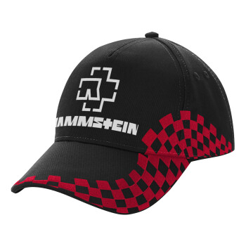 Rammstein, Adult Cap RACING Ultimate Black/Red, (100% COTTON DRILL, ADULT, UNISEX, ONE SIZE)