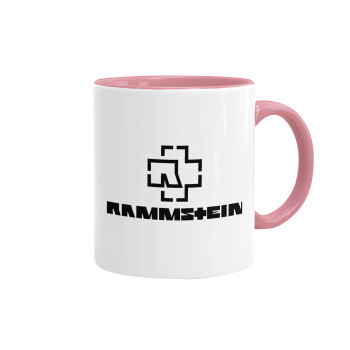 Rammstein, Mug colored pink, ceramic, 330ml