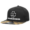 Adult Flat Snapback Hat Black/Camouflage, (100% COTTON TWILL, ADULT, UNISEX, ONE SIZE)