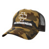 Adult Structured Trucker Hat, with Mesh, (Camouflage) Army (100% COTTON, ADULT, UNISEX, ONE SIZE)