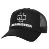 Structured Trucker Adult Hat, with Mesh, Black (100% COTTON, ADULT, UNISEX, ONE SIZE)