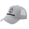 Adult Structured Trucker Hat, with Mesh, GRAY (100% COTTON, ADULT, UNISEX, ONE SIZE)