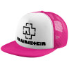 Adult Soft Trucker Hat with Pink/White Mesh (POLYESTER, ADULT, UNISEX, ONE SIZE)