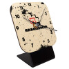 Quartz Table clock in natural wood (10cm)