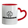 Mug heart red handle, ceramic, 330ml