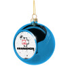 Blue Christmas tree ball ornament 8cm