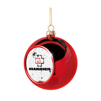 Rammstein, Χριστουγεννιάτικη μπάλα δένδρου Κόκκινη 8cm