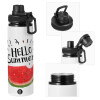 Metal water bottle with safety cap, aluminum 850ml