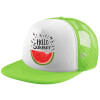 Adult Soft Trucker Hat with Mesh GREEN/WHITE (POLYESTER, ADULT, ONE SIZE)