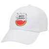 Adult Baseball Cap White 5-panel (POLYESTER, ADULT, UNISEX, ONE SIZE)