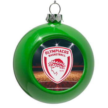 Olympiacos B.C., Green Christmas tree ornament bauble 8cm