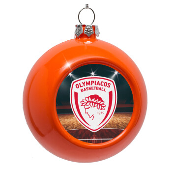 Olympiacos B.C., Orange Christmas tree ornament bauble 8cm