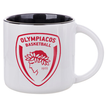 Olympiacos B.C., Κούπα κεραμική 400ml Λευκή/Μαύρη