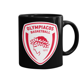 Olympiacos B.C., Mug black, ceramic, 330ml