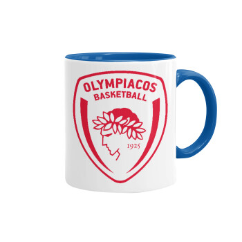 Olympiacos B.C., Κούπα χρωματιστή μπλε, κεραμική, 330ml