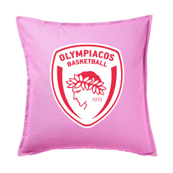 Olympiacos B.C., Sofa cushion Pink 50x50cm includes filling