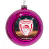 Purple Christmas tree ornament bauble 8cm