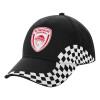 Adult Ultimate BLACK RACING Cap, (100% COTTON DRILL, ADULT, UNISEX, ONE SIZE)