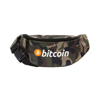 Bitcoin Crypto, Unisex waist bag (banana) in Jungle camouflage color with 2 pockets