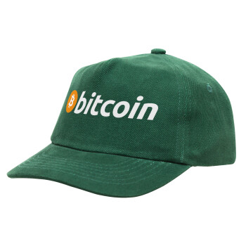 Bitcoin Crypto, Children's Baseball Cap, 100% Cotton Drill, GREEN (COTTON, CHILDREN'S, ONE SIZE)