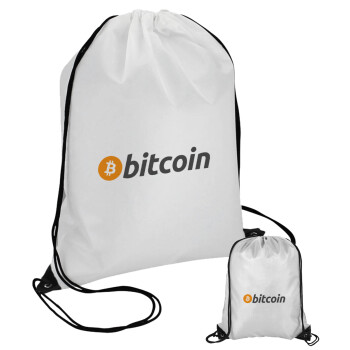 Bitcoin Crypto, Pouch bag with black cords (1 piece)