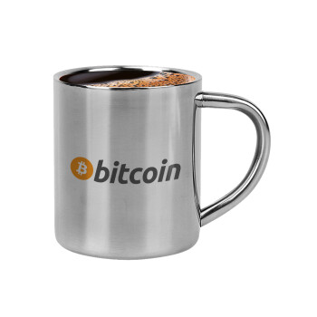 Bitcoin Crypto, Κουπάκι μεταλλικό διπλού τοιχώματος για espresso (220ml)