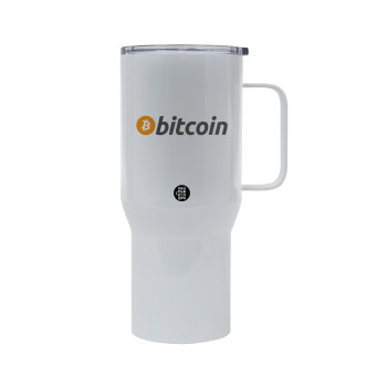 Bitcoin Crypto, Mega Stainless steel Tumbler with lid, double wall 750L