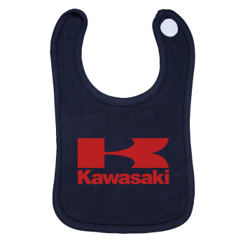 Kawasaki, Σαλιάρα με Σκρατς 100% Organic Cotton Μπλε (0-18 months)