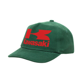 Kawasaki, Children's Baseball Cap, 100% Cotton Drill, GREEN (COTTON, CHILDREN'S, ONE SIZE)