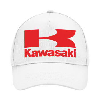Kawasaki, Καπέλο Ενηλίκων Baseball, Drill, Λευκό (100% ΒΑΜΒΑΚΕΡΟ, ΕΝΗΛΙΚΩΝ, UNISEX, ONE SIZE)