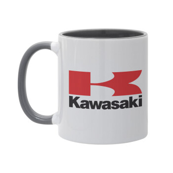 Kawasaki, Mug colored grey, ceramic, 330ml