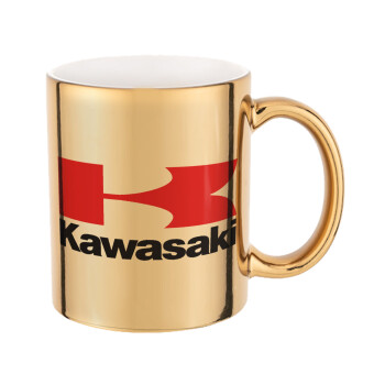 Kawasaki, Κούπα κεραμική, χρυσή καθρέπτης, 330ml